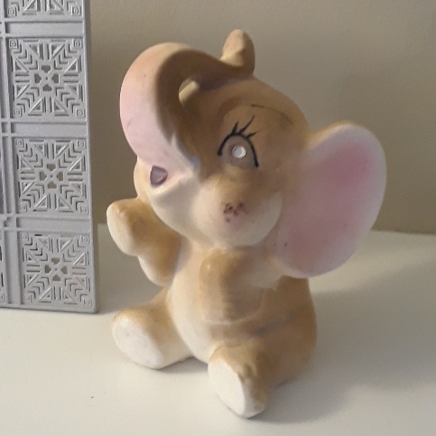 This elephant represents the GOP and my stepmother's viewpoint. It's a sweet little knick-knack with a history.