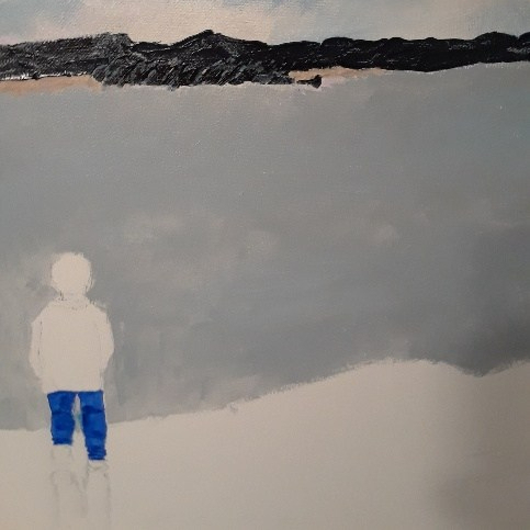 The jeans in the painting represent a time when pants mattered.