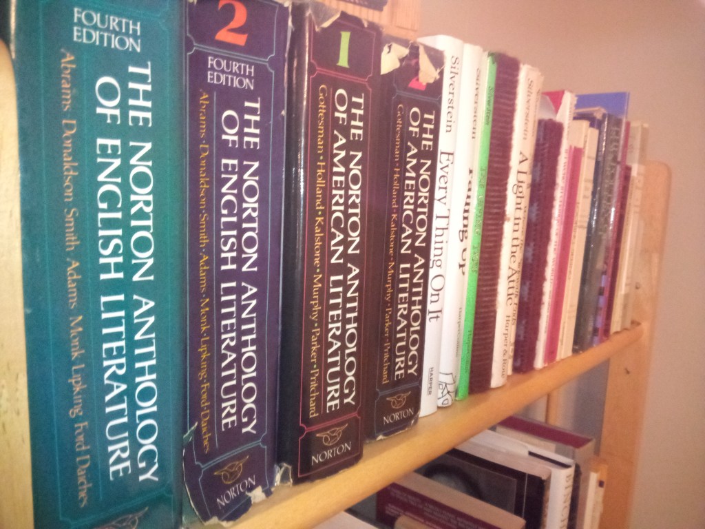 Bookshelf full of poetry